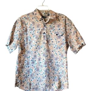 Cubavera cotton paisley print shirt size large